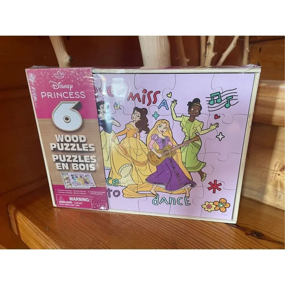 Disney Princess 6-Pack of Wooden Jigsaw Puzzles